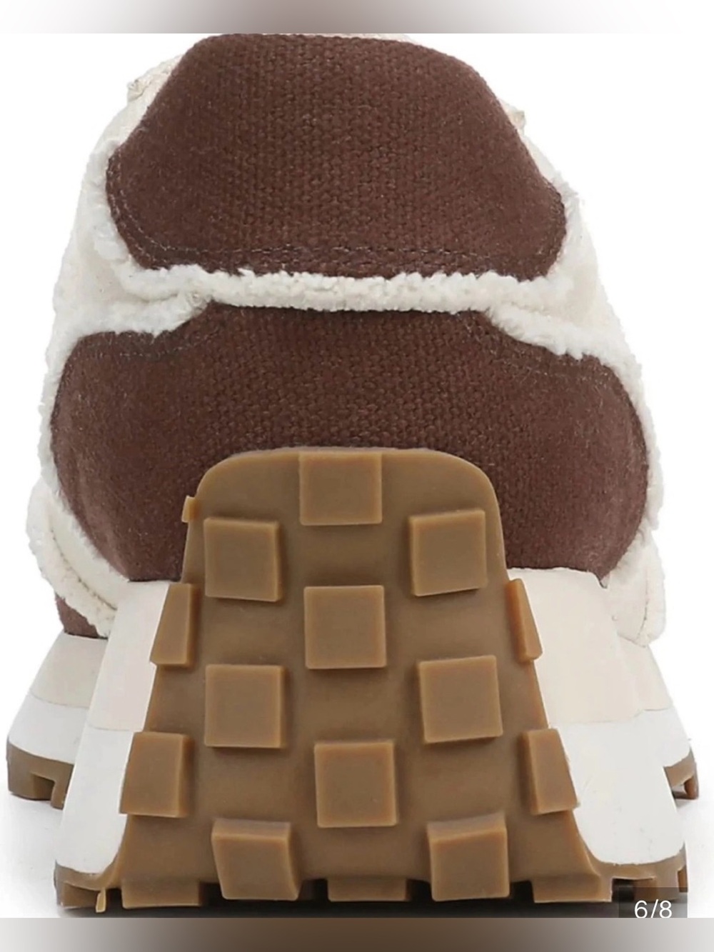 NWT Veronica Beard Valentina Size 8.5 Chocolate & Parchment Canvas Sneaker - Picture 6 of 16